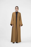 EDM2317-BROWN MOROCCAN FLARE ABAYA