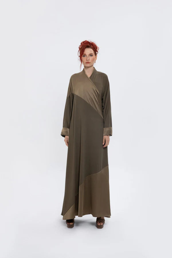 SM2407-GREEN MAJESTIC HARMONY KIMONO ABAYA