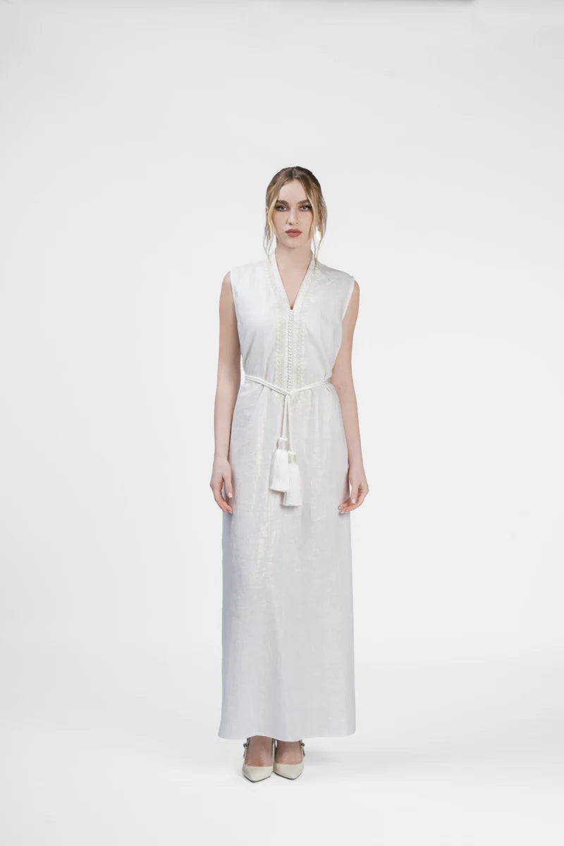 RMDM2401-OW DIAMOND WHISPER ABAYA- FULL SET
