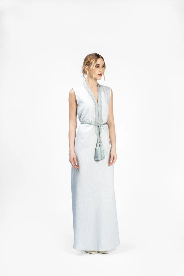 RMDM2401-PGRN JADE OASIS ABAYA- FULL SET