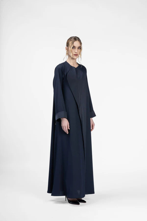 RMD2408-BL LUXURIOUS SPLENDOR ABAYA IN NAVY BLUE
