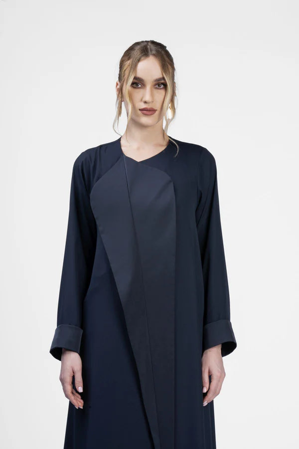 RMD2408-BL LUXURIOUS SPLENDOR ABAYA IN NAVY BLUE