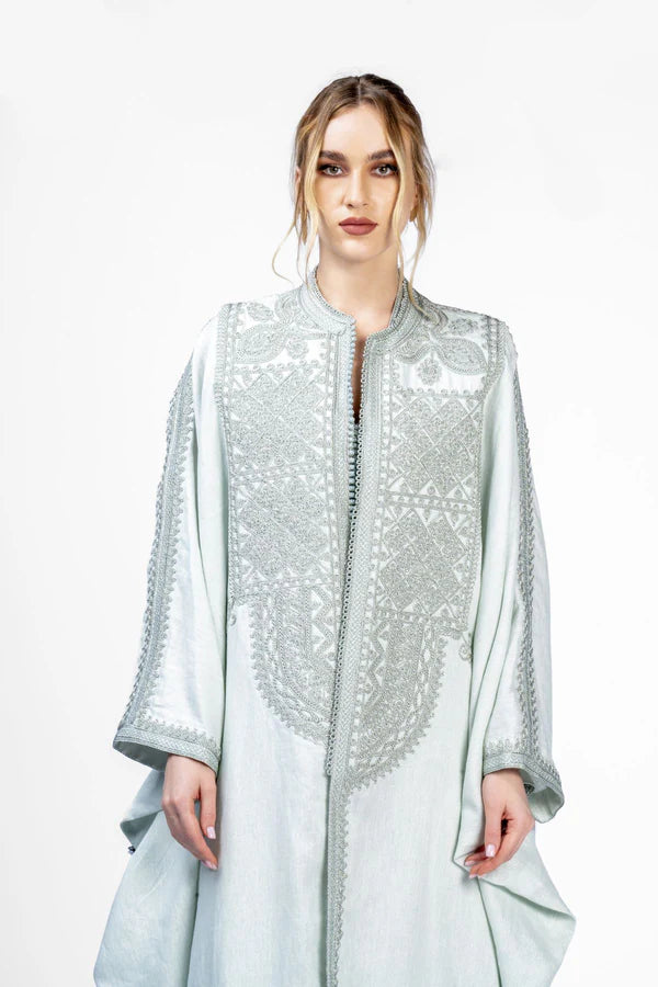 RMDM2401-PGRN JADE OASIS ABAYA- FULL SET
