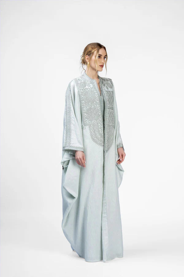 RMDM2401-PGRN JADE OASIS ABAYA- FULL SET