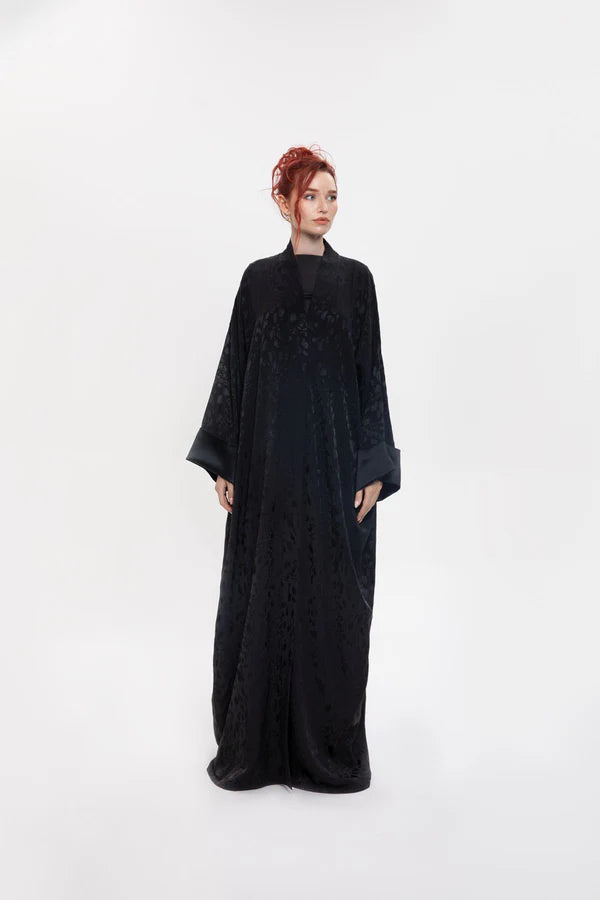 RTWS2405-FLARE KIMONO BLACK ULTIMATE GRACE ABAYA