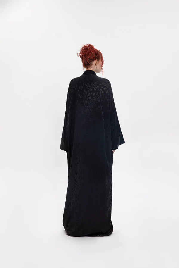 RTWS2405-FLARE KIMONO BLACK ULTIMATE GRACE ABAYA