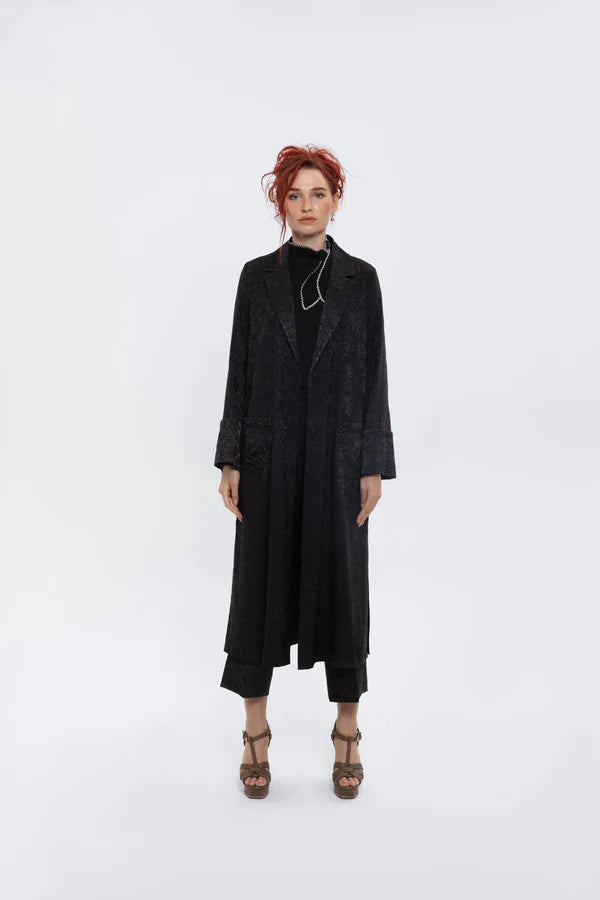 SM2416-BLACK-FL ELEGANZA AURA SUIT