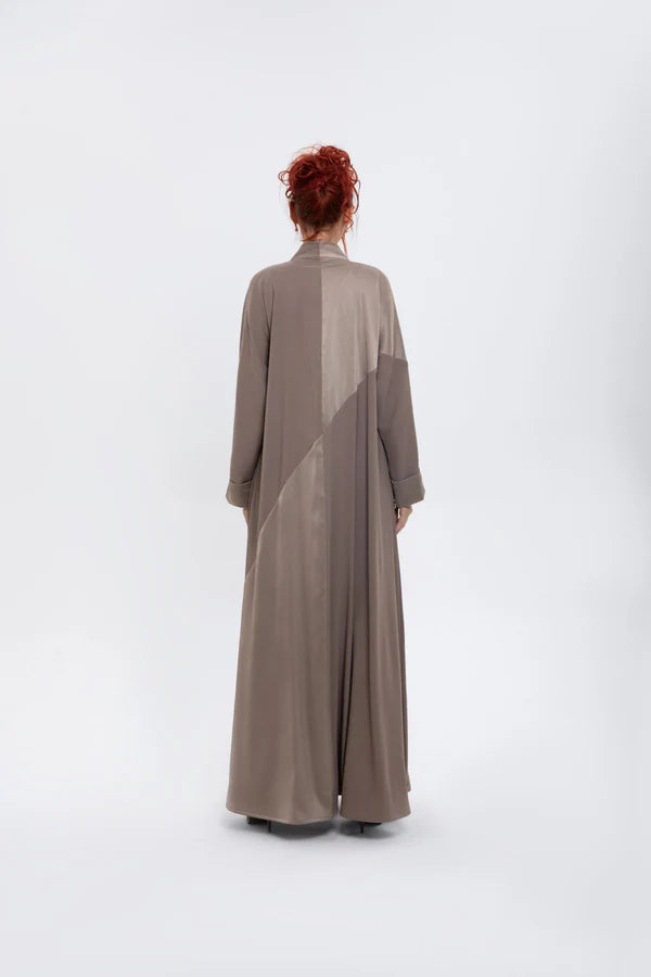 SM2407 - SIGNAL GREY MAJESTIC HARMONY KIMONO ABAYA