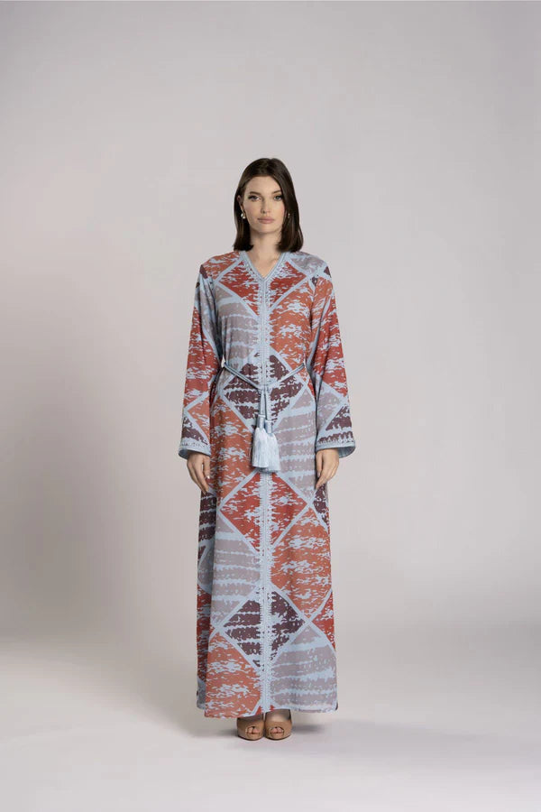 RMDCB2503 ETHEREAL LAYERS KIMONO ABAYA WITH INNER DRESS