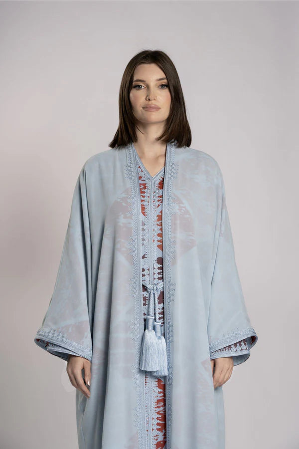 RMDCB2503 ETHEREAL LAYERS KIMONO ABAYA WITH INNER DRESS