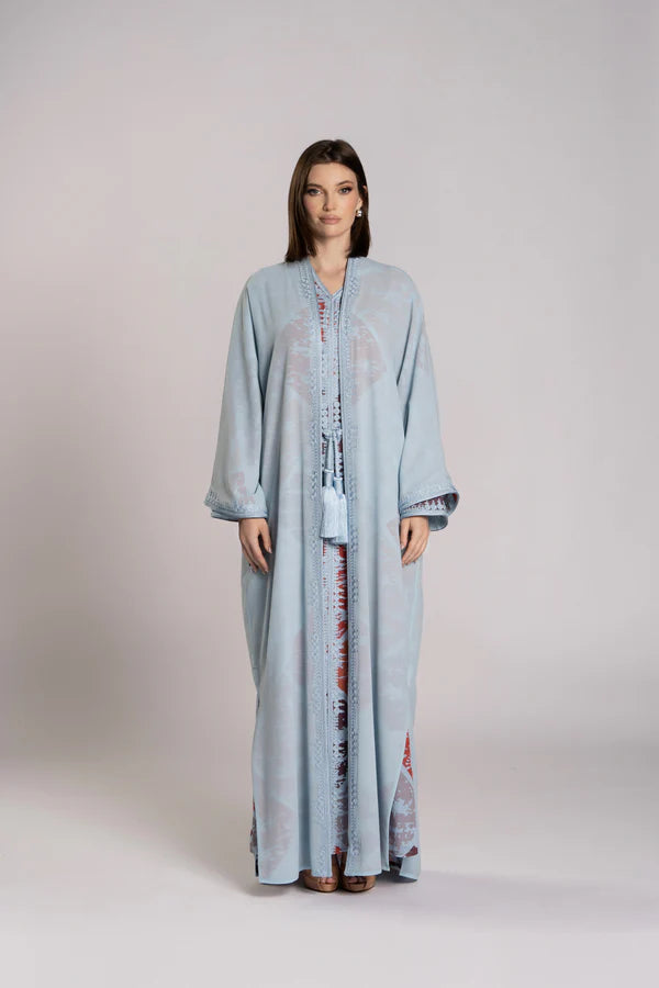 RMDCB2503 ETHEREAL LAYERS KIMONO ABAYA WITH INNER DRESS