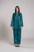 RMDML2501TT-DARK TURQUOISE TOP & TROUSER SET