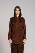 RMDML2501TT-BROWN TOP & TROUSER SET
